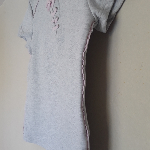 7 for all Mankind girls lace up tee sz 6x - Picture 4 of 8